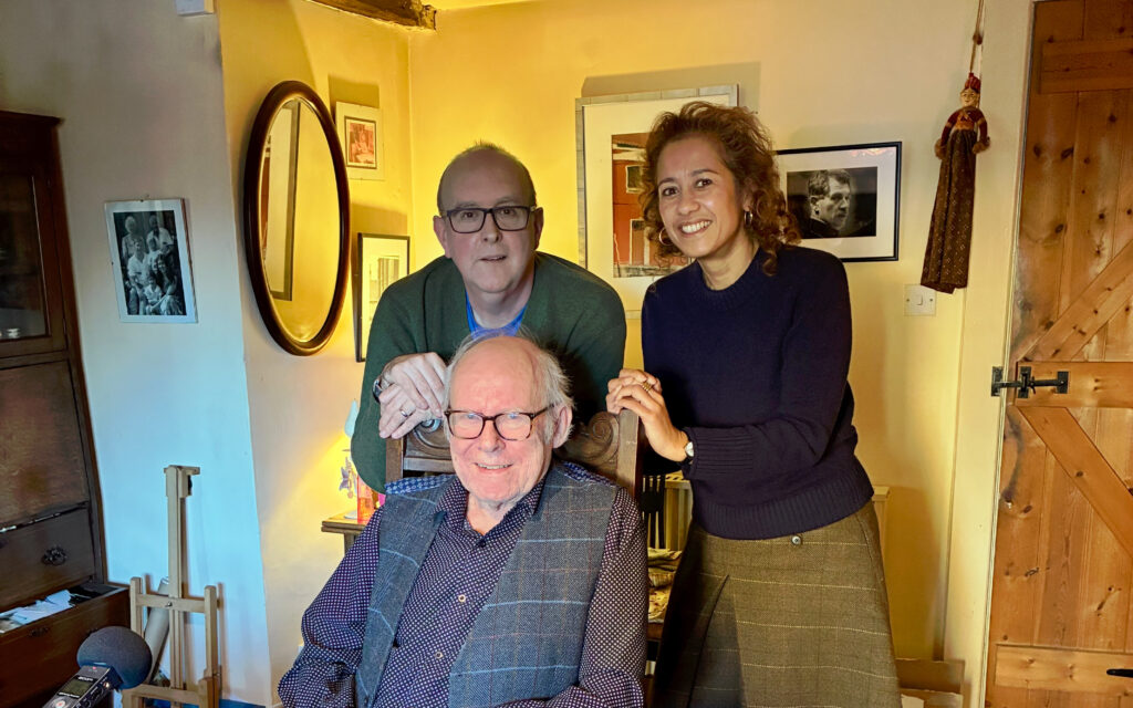 Graham Kibble-White, Samira Ahmed and Graeme Garden photographed January 2026